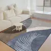 Tapete Simples de Veludo Cristal para Mesa de Centro para Uso Doméstico, Carpete Moderno para Sala de Estar, Sensação de Luxo Leve de Alta Qualidade, Tapete de Quarto ao Lado da Cama com Design Linear