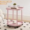 Mesa Auxiliar para Sofá, Mesa de Café Móvil, Mini Mesa para Balcón de Dormitorio, Estante de Mesita de Noche, Mesa Auxiliar Pequeña Moderna Simple