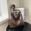 2026 Bolso Tote Grande de Cuero Suave Estilo Coreano Bolso Cruzado de Hombro Único Estilo Perezoso Bolso Sencillo para Mujer para Viajar