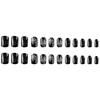 Pegatinas de Uñas Desgastables de Gama Alta, Pegamento de Gelatina Negro Sencillo, Piezas de Arte para Uñas de Copo de Nieve, Uñas Desgastables Uñas al por Mayor