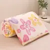 Novo Modelo 2026 230g Capa de Manta com Borda Costurada de Veludo Leite Estampada