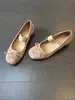Sapatos Mary Jane femininos confortáveis, estilo francês, com laço doce e delicado, adequados para o trabalho, de corte baixo, adequados para uso externo, sapatilhas