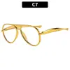 Gafas de sol Aviador de Doble Puente Transfronterizas, Estilo Callejero Retro, Efecto Adelgazante, Gafas de Sol de Alta Gama para Mujer, Gafas de Sol de Comercio Exterior Europeas y Americanas para Hombre