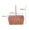 Bolsa de Rattan Arranjo de Flores Arte Floral Rattan de Imitação Tecida à Mão Floricultura Cesta de Flores de Vime Ornamento de Sala de Estar Fotografia Cesta Pastoral