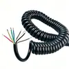 Cable de señal de alambre de resorte cuadrado de 4 mm/5 mm de 8 núcleos, cable telescópico, salida de fábrica para hacer cualquier longitud