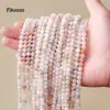 Cuentas Redondas de Cristal Pulsera Larga Semi-terminada Pulsera de Cuentas Redondas Sueltas de Ágata Cuentas Espaciadoras Cadena de Cuentas DIY Accesorios de Joyería Artículo Caliente