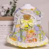 Roupa para Cão Primavera e Verão Fina Vestido de Princesa para Gato Urso de Leite Frutose Lolita Cão Pequeno Teddy Pet