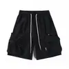 Pantalones cortos de trabajo de secado rápido para hombre estilo americano, pantalones cortos casuales holgados de verano con múltiples bolsillos para hombre