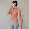 Jaqueta Esportiva para Corrida ao Ar Livre Roupas de Yoga Femininas Roupas Fitness Top Manga Longa Respirável Secagem Rápida Roupas Emagrecedoras e Afinando a Cintura