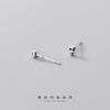 Aretes de Plata Nalan S925 para Mujer Retro Plata Tailandesa Personalizados Calavera Pequeños Simples Moda Joyería para Oreja G7271