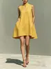 Novo Vestido de Verão Estilo Europeu e Americano, Sem Mangas de Linho, 2026 Site Independente Transfronteiriço Europeu e Americano Venda Quente na Amazon Fivela de Borboleta