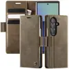 Adequado para Capa de Celular com Cartão Samsung Z Fold7, Capa de Couro com Padrão de Bezerro, Capa Flip de Microfibra para Zfold7, Capa Protetora Feminina