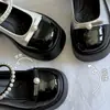 Zapatos Mary Jane Retro Franceses Pequeños de Cuero para Mujer 2026 Primavera Nuevo Estilo Suela Gruesa Tacón Grueso Con Falda JK Tacones Altos Zapatos de Salón