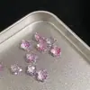 2026 Nuevo Corte Fuego Celeste Flor de Ciruelo Zircón 6*6 Piedra Suelta, Brillante, Se Puede Usar para Hacer Aretes DIY, Aretes de Cartílago, o como Piedra de Acento