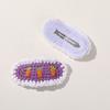 Horquilla de lana tejida con flor de fresa cereza de estilo pastoral diy adorno para la cabeza para niños accesorios para el cabello material para horquilla rota al por mayor