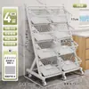 Prateleira de Armazenamento de Cozinha de Chão Multi-Camadas Frutas e Vegetais Cesta de Vegetais Multifuncional Armazenamento de Lanches para Sala de Estar Metabo