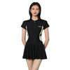 Hao Zhi Lang Maiô Feminino de Verão Peça Única, Roupa de Banho Estilo Saia, Atacado Manga Curta Tamanho Grande Secagem Rápida Peça Única