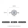 Anel Coroa de Flores Cortadas Coloridas para Mulheres, Venda Quente ao Vivo, com Brilhante Diamante de Alto Carbono, Padparadscha, Joias Personalizadas da Moda