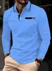 Estilo Minimalista Neutro para Camping al Aire Libre Ligero Superior Sencillo Básico Versátil Manga Larga Camisa POLO MB14