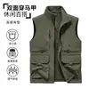 Estilo Nuevo Otoño e Invierno Chaleco con Felpa Plus para Hombre Ropa de Trabajo para Exteriores Chaqueta Casual de Doble Cara Chaleco Cardigan Versátil de Moda