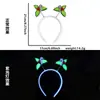 Nueva Diadema Fluorescente de Navidad Diadema Decoración Fiesta de Navidad Diadema de Astas Árbol de Navidad Neón Morado Tocado