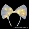 Barraca Luminosa Brinquedo Mercado Noturno com Faixa de Cabelo Leve Acessórios para o Cabelo Orelhas de Coelho Orelhas de Coelho Headband Plush Headwear Ground Push Hairpin