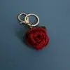 Exquisitos Colgantes de Flores Tejidos a Mano, Adornos de Flores de Ganchillo de Hilo Amigables para Bebés, Llaveros Creativos Hechos a Mano