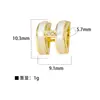 Xi Yin Transfronterizo Europa y América ins Moda Personalidad Hip Hop Colgante Perforado Cobre Microincrustado Circonita Colgante de Cobre de 26 Letras