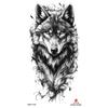 Impermeable pequeño tatuaje de brazo completo pegatina símbolo tótem animal calavera en stock al por mayor pegatina de tatuaje de texto