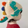 Chapéu de Lã de Inverno Infantil Chapéu de Tricô para Bebê Garry Dinossauro de Bebê Desenho Animado Chapéu com Proteção para Orelhas de Bebê Chapéu Quente Fofo