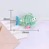 Grampo de cabelo de peixe marinho com lantejoulas de desenho animado, broche, acessórios DIY para sapatos, lama de cristal, acessórios de joias DIY feitos à mão