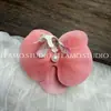 K8Cm Flor Artificial Cabeza de Orquídea Mariposa 3D Película Orquídea Mariposa Flor Falsa Pasador de Pelo con Decoración de Cabeza de Flor Accesorio para el Cabello