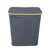 Cesta para ropa sucia de tela Oxford transfronteriza con tapa de doble apertura, impermeable, de plástico de gran capacidad, cesto de lavandería, cesto para ropa sucia doméstico de doble compartimento