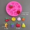 Molde de Silicone DIY Mini Melancia Sorvete Maçã Uva Pera Morango Chocolate Gotas Fontoon Gel Decoração
