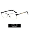 91768 Gafas Originales Nuevas Europeas y Americanas Anti-Luz Azul para Hombre, Gafas de Metal Cuadradas de Negocios Simples, Al por Mayor en Stock