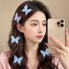 Pinza para el pelo de mariposa súper linda y versátil, pinza para flequillo lateral con vibra veraniega, accesorio para el pelo de pato trenzado con corazón dulce y femenino