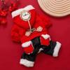 Roupas para cães Roupas para cães de estimação Roupas de inverno para cães pequenos Teddy Corgi Puppy Strap Quente Grosso Quatro Pernas Roupas de algodão