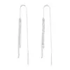 Pendientes brillantes para mujer, sencillos, de plata de ley 925, con borlas largas de gypsophila, accesorios coreanos de alta gama.