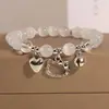 Pulseira DIY Gato Kt Feminina Estilo K Trevo com Contas Pulseira Sino Estudante Presente para Namorada e Melhor Amiga Tendência