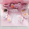 Temporada de graduación dorada exquisita tarjeta de felicitación tridimensional mensaje bendición hecha a mano creativa papel tallado postales para enviar a estudiantes al por mayor