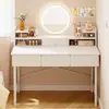 Mesa de Maquillaje Moderna Simple Mesita de Noche Tocador Simple Pequeño Apartamento Dormitorio Tocador de Maquillaje Tocador Estilo Ins