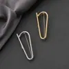 Diseño de Broche Simple de Clip de Papel Geométrico Sentido de Diseño Pin Fijo para Ropa Personalidad Moda Lujo Ligero Adorno de Pecho Accesorios