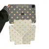 Funda Protectora Estilo Coreano con Bloques de Color y Lunares para Tableta Apple iPad, Desmontable de Succión Lateral, Diseño Sencillo para Air 13 pulgadas y Mini