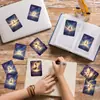 Modelo Nuevo Transfronterizo 18 Tarjetas/Paquete Cielo Estrellado Misterioso Texto de Meditación Tarjetas Interactivas Energía Positiva del Sol Tarjetas Inspiradoras