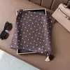 Novo Lenço Quadrado Fino com Franjas Estilo Coreano Lã Sintética Decoração de Roupa Lenço de Pescoço Moda Simples Pingente de Franja Lenço de Seda