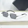 Gafas P56 Lujo Accesible Transfronterizo Moda Europea y Americana Ku Casa Montura Cuadrada Sin Montura Montura Lisa Tendencia Navideña Gafas de Sol para Hombre y Mujer