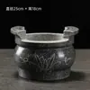 Queimador de Incenso Redondo de Pedra Queimador de Incenso de Pedra Ornamento Esculpido em Pedra Suprimentos Templo Salão Ancestral Queima de Incenso ao Ar Livre