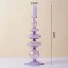 Adornos Portavelas de Vidrio Negro Estilo Ins, Decoración Romántica Nórdica para el Hogar Francés, Mobiliario Suave para Tiendas de Ropa
