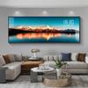 Respaldo Jinshan Sala de Estar Sofá Fondo de Pared Decoración Pintura de Alto Nivel Atmosférico Rizhao Jinshan Pantalla Digital Reloj Digital Pintura Colgante