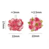 Cuentas de Flor de Camelia Suaves y Llenas de Encanto, Cuentas de Bola de Flor de Hoja Verde Rosa de Arcilla, Bolígrafo de Cuentas para Manualidades, Cadena para Teléfono y Piezas de Accesorio